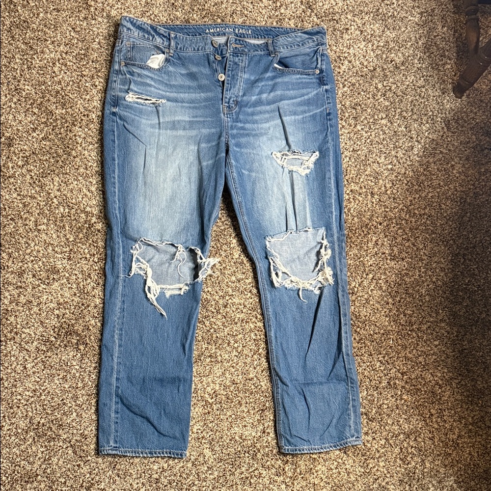 American Eagle Outfitters Ripped Blue Denim Jeans